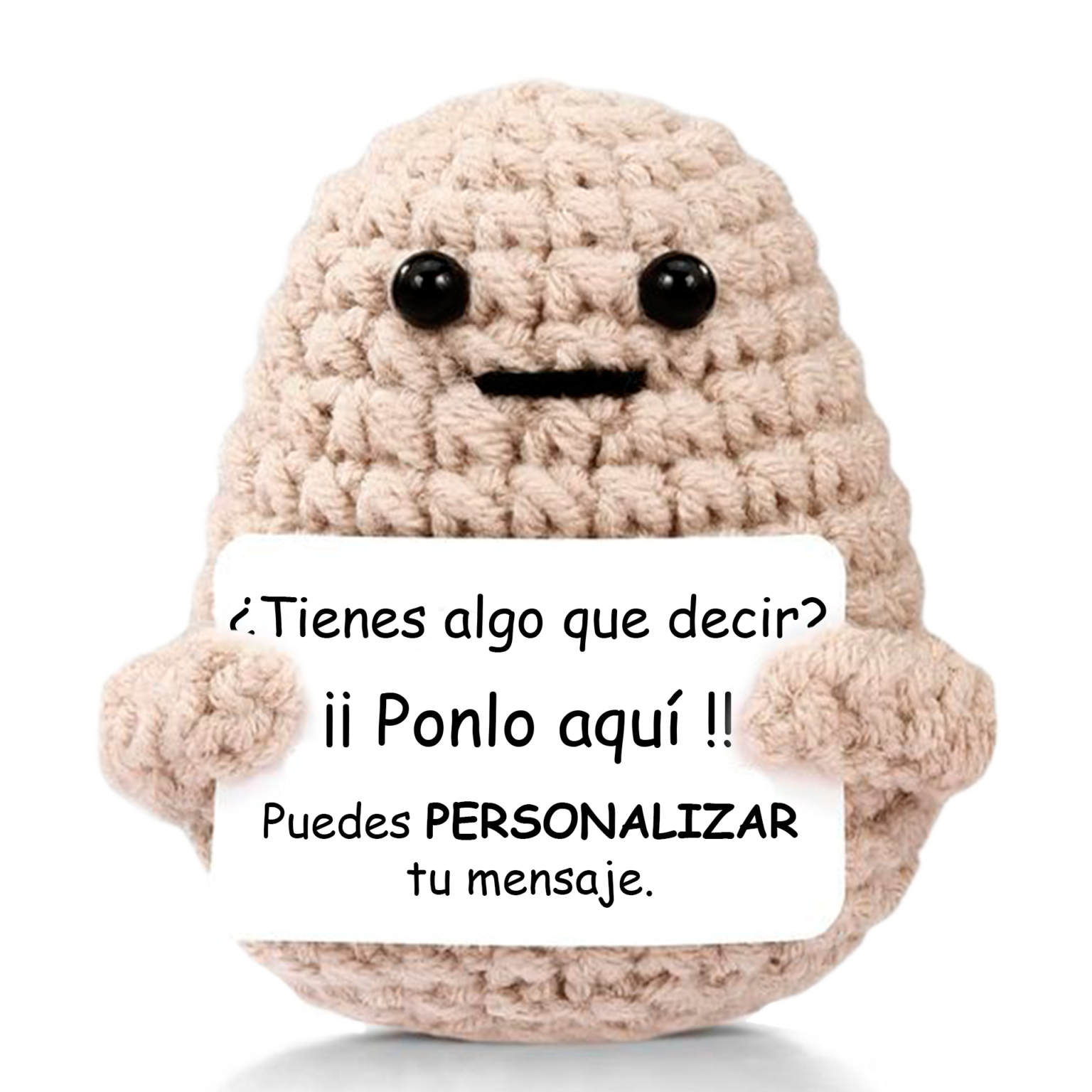 DealKits Pocket Hug Positive Potato, divertenti giocattoli di peluche per maglieria bambola di patate positive, portafortuna incoraggiatore per amiche/famiglia/donne (confezione da 2